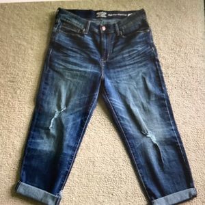 Levi straws high-rise slum crop jeans size 30
